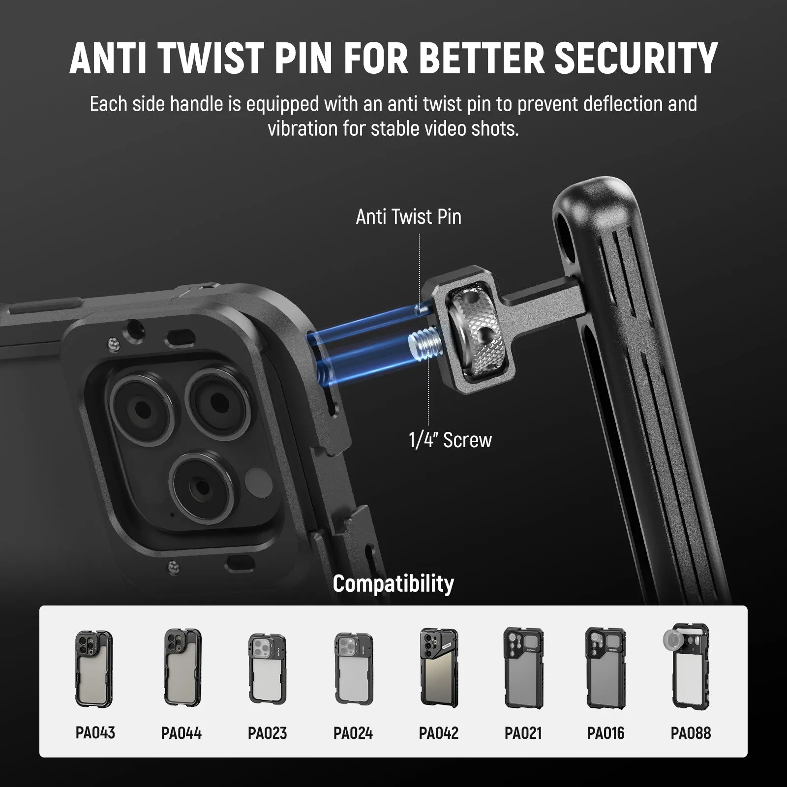 NEEWER PA027 2 Pack Rotatable Phone Side Handle