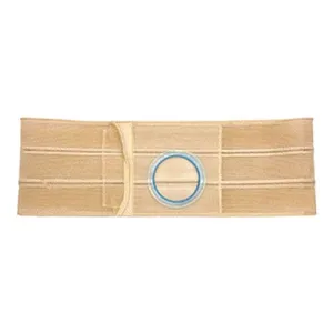 Nu-Hope Support Belt, Original Flat Panel, 2-3/4" Center Stoma, 5" Wide, Large (36" to 41" Waist), Beige