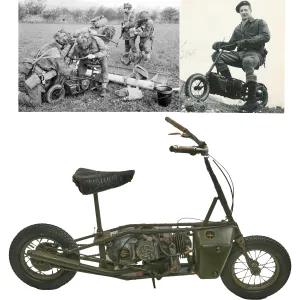 Original British WWII 1942 Mark I Excelsior Welbike Folding Miniature Airborne Motorcycle - Frame Number 826 - Fully Functional