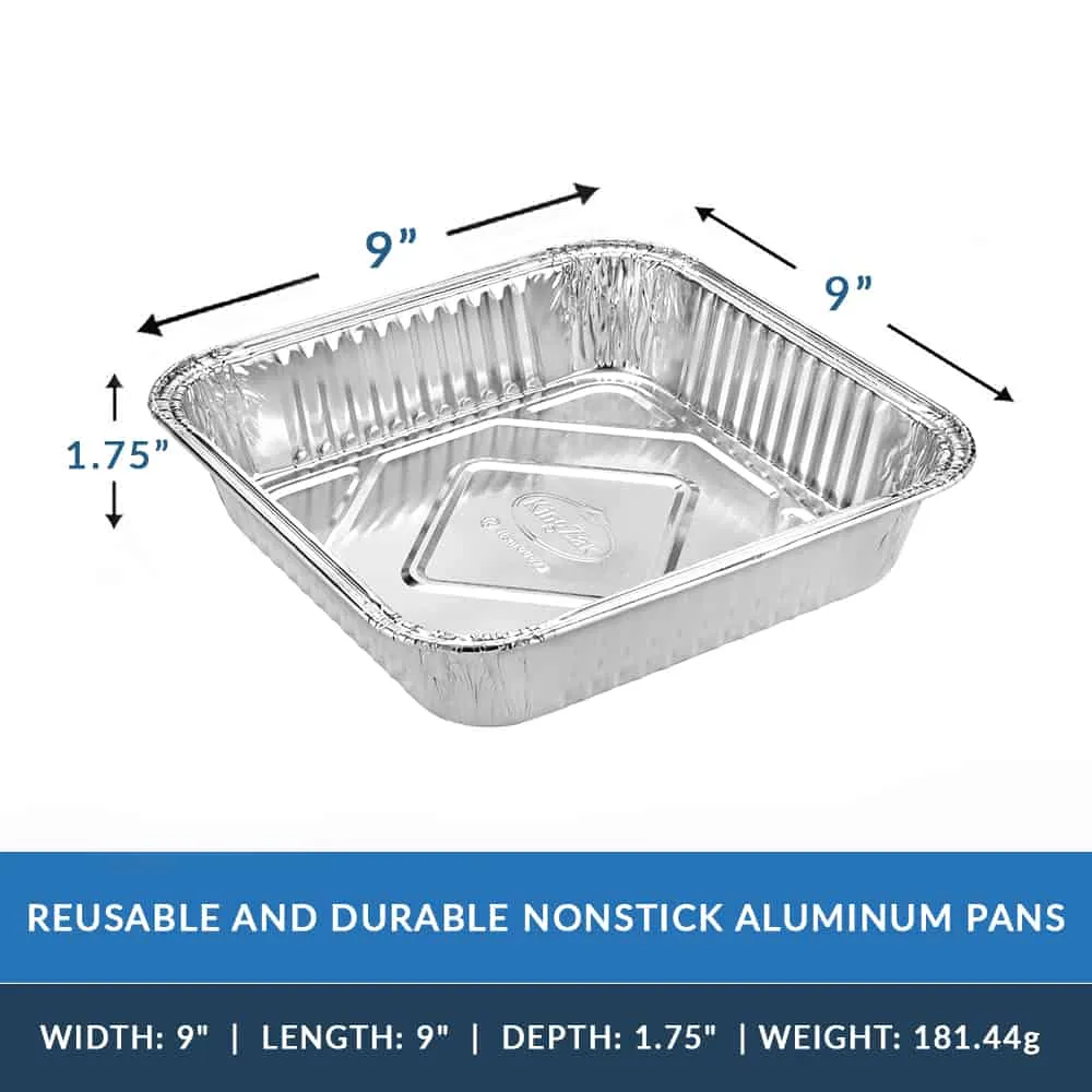 Premium Heavy Weight Aluminum 9" Square, Deep Cake Pan [500 Count]