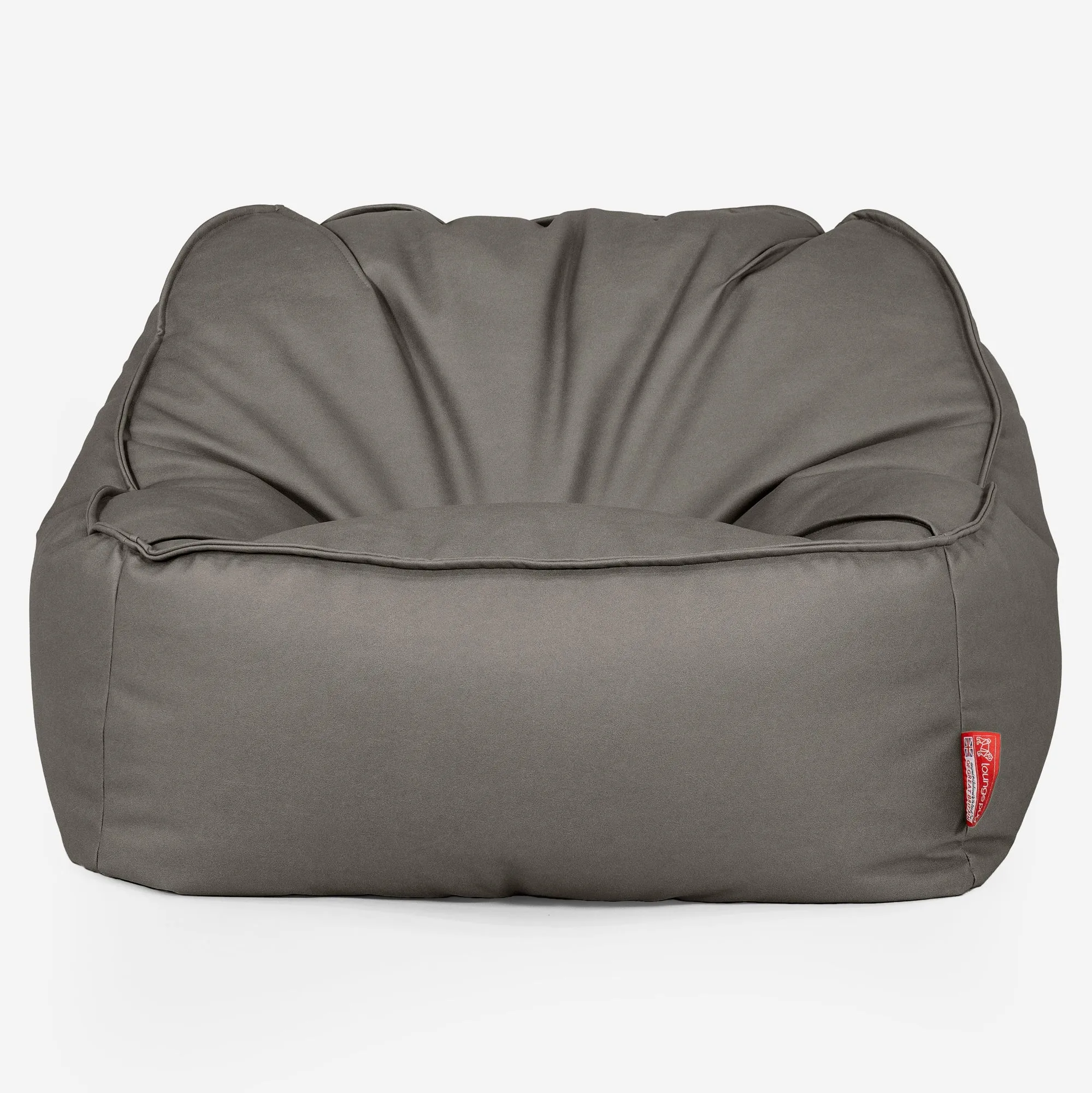 Sloucher Bean Bag Chair - Vegan Leather Grey