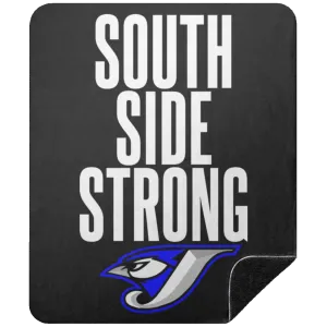 South Side Strong  Football BSHM Premium Black Sherpa Blanket 50x60