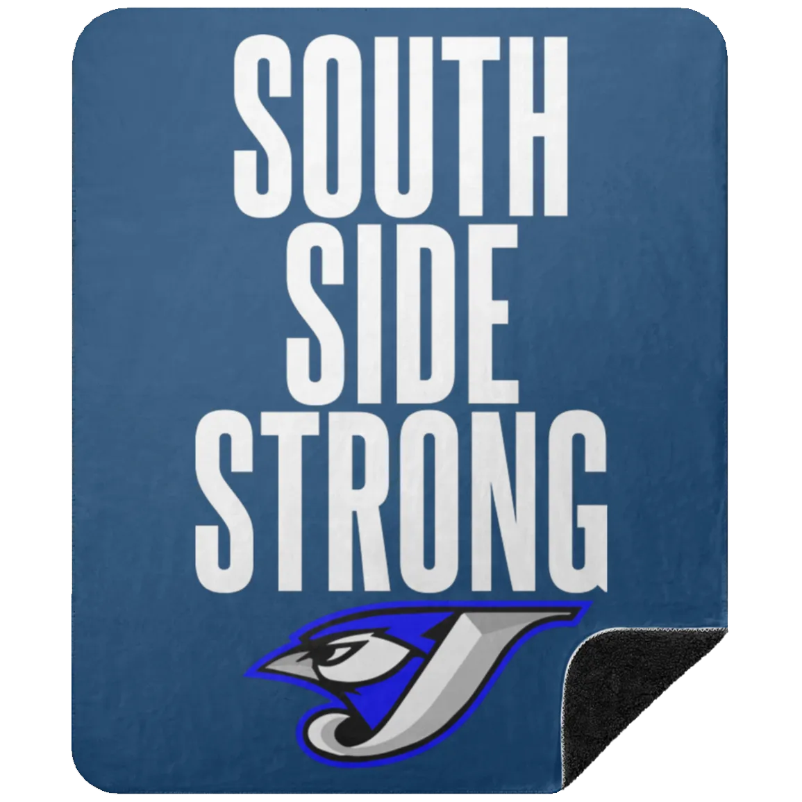 South Side Strong  Football BSHM Premium Black Sherpa Blanket 50x60