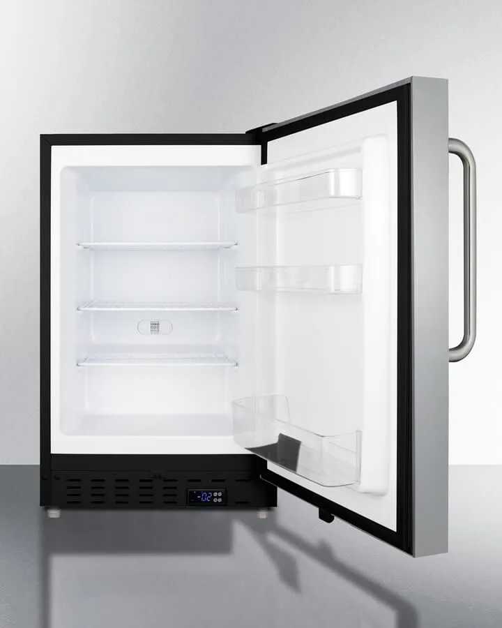 Summit 21" Stainless Steel Built-In ADA Compliant Freezer ALFZ37BCSS