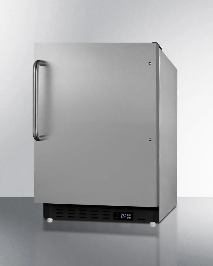 Summit 21" Stainless Steel Built-In ADA Compliant Freezer ALFZ37BCSS