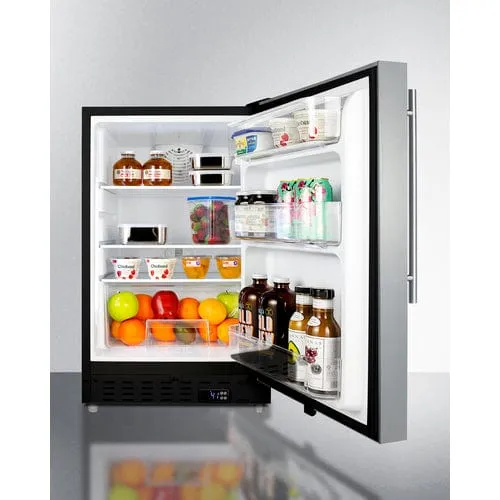 Summit 21" Stainless Steel Door All-Refrigerator ALR47BCSSHV