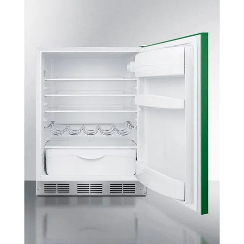 Summit 24" ADA Complaint Green Finish All-Refrigerator BAR611WHGADA