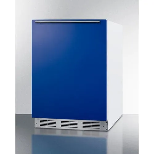 Summit 24" ADA Compliant Blue Finish All-Refrigerator BAR611WHBADA