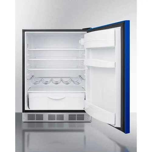 Summit 24" ADA Undercounter Blue Door All-Refrigerator BAR631BKBADA