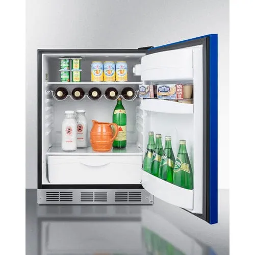 Summit 24" ADA Undercounter Blue Door All-Refrigerator BAR631BKBADA