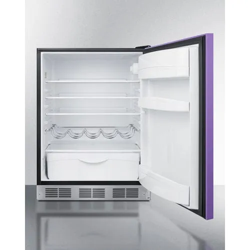 Summit 24" ADA Undercounter Purple Door All-Refrigerator BAR631BKPADA