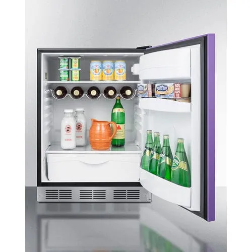 Summit 24" ADA Undercounter Purple Door All-Refrigerator BAR631BKPADA