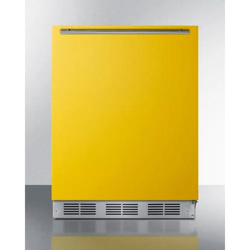 Summit 24" ADA Undercounter Yellow Door All-Refrigerator BAR631BKYADA