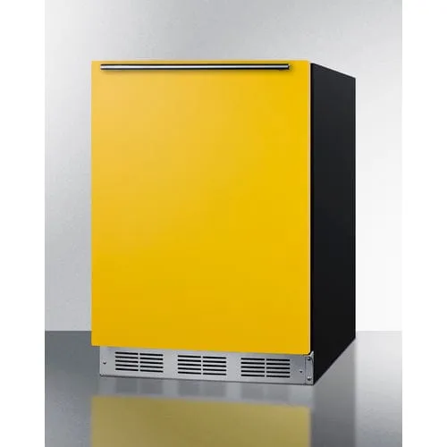 Summit 24" ADA Undercounter Yellow Door All-Refrigerator BAR631BKYADA