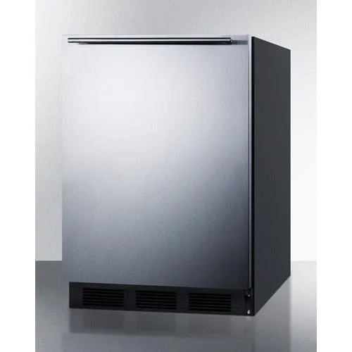 Summit 24" Black Cabinet Refrigerator-Freezer CT663BKSSHH