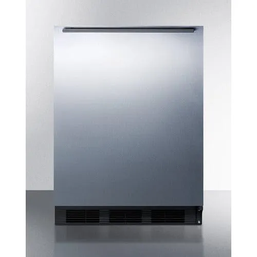 Summit 24" Black Cabinet Refrigerator-Freezer CT663BKSSHH