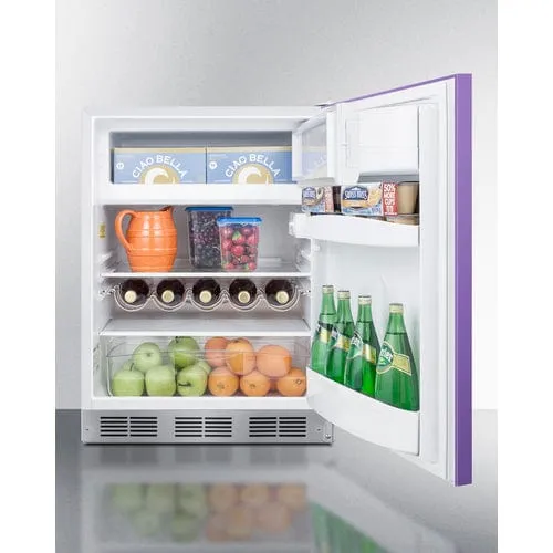 Summit 24" Purple Finish Refrigerator Freezer BRF611WHP