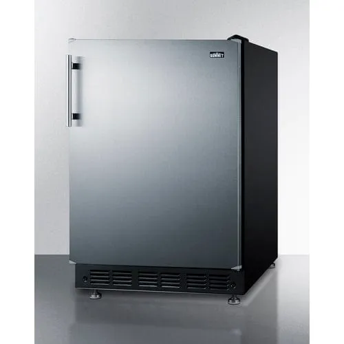 Summit 24" Residential Reversible Door Refrigerator-Freezer CT66BK2SSRS