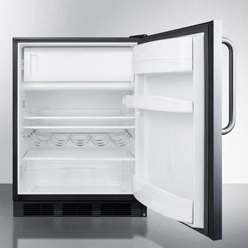 Summit 24" Stainless Finish Refrigerator-Freezer CT663BKCSS