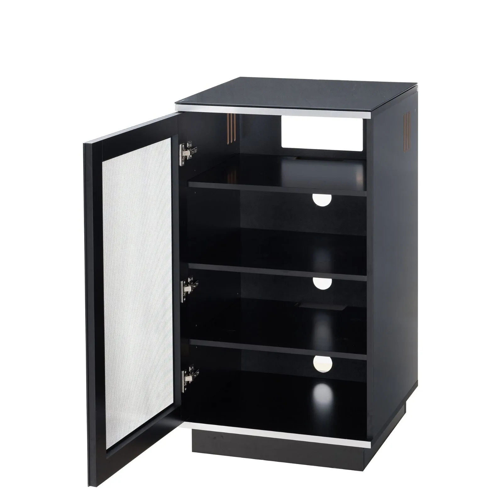 TITAN HiFi Vinyl Black Entertainment Rack by Tauris™