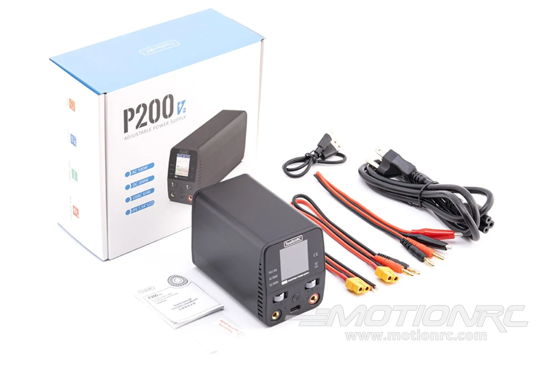 ToolkitRC P200 V2 200W 10A Mini Desktop DC Power Supply