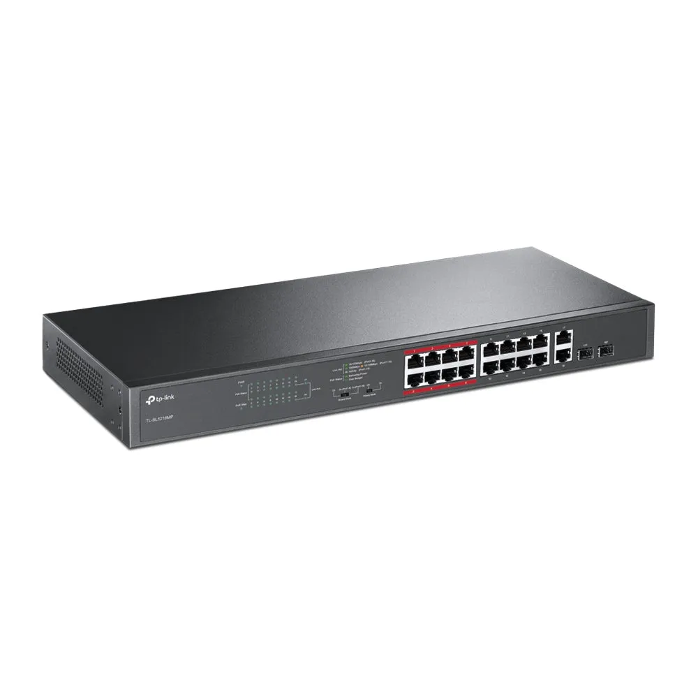 Tp-Link Tl-Sl1218mp - Switch - 16 Ports - Unmanaged - Rack-Mountable