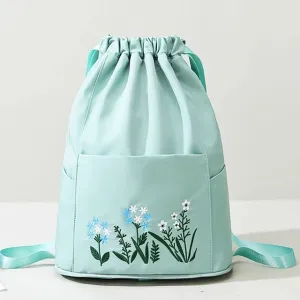 Travel Drawstring Bag (Mint Green)