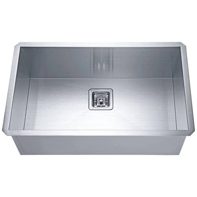 Vanguard 30" Single Basin Undermount Kitchen Sink in Brushed Satin